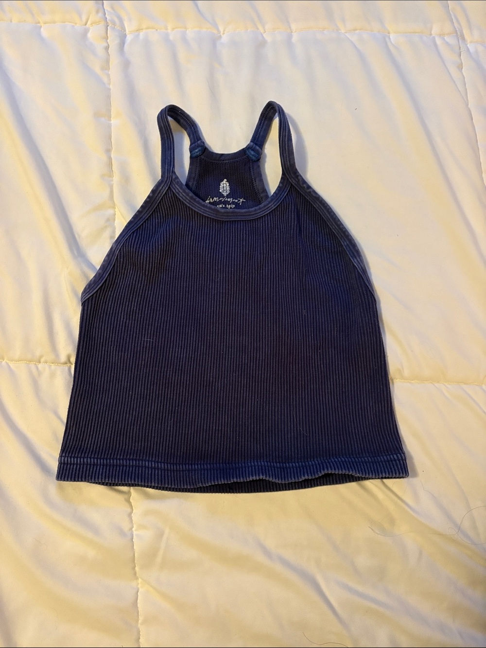 Happiness Runs Crop Tank by FP movement in a purple